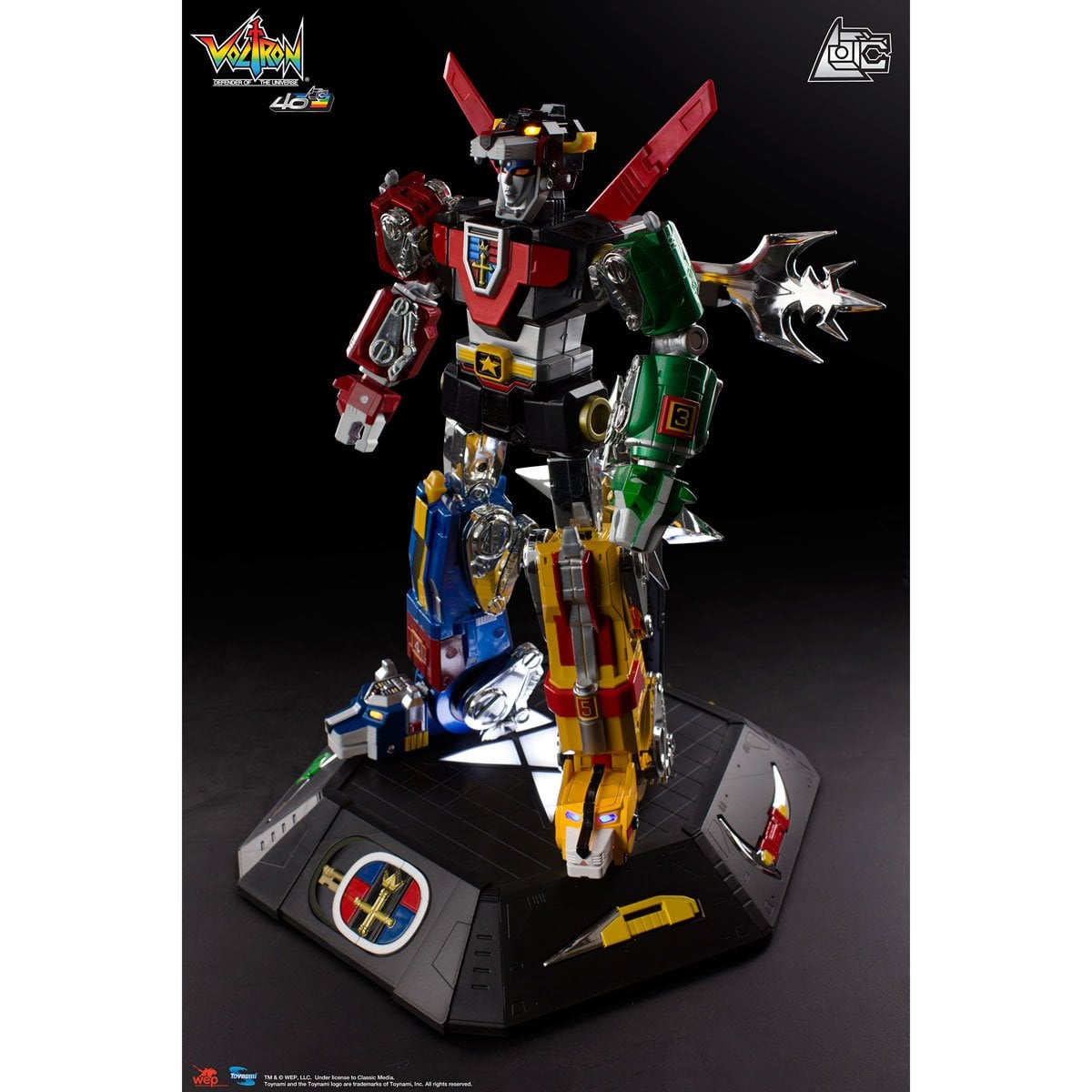 Voltron 40th Anniversary Gift Set with Light-Up Sound Base